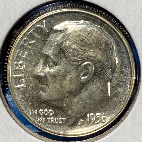 1956 10C SILVER PROOF Roosevelt Dime (67777) Cover