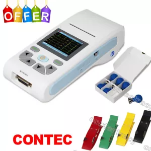 Elettrocardiografo ECG, ECG Machine, display ECG 3/6/12 derivazioni, colore - Picture 1 of 12