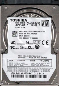 MK2552GSX HDD2H02 D UL02 T Toshiba 250GB - Picture 1 of 1