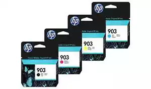 JUEGO DE 4 HP 903 CARTUCHOS DE INYECCIÓN DE TINTA ORIGINALES EN CAJA TINTAS NUEVAS B/C/M/Y 2022 STOCK - Imagen 1 de 1