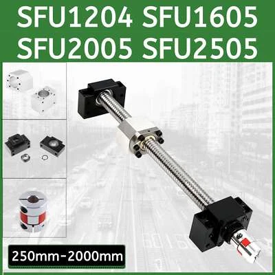 BallScrew SFU1204 SFU1605 SFU2005 SFU2505 End Machine +Support +Housing+Coupler - Image 1 of 4