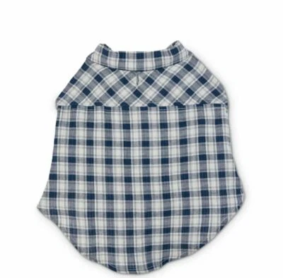 Camisas a cuadros Reddy azul marino y blanco para perros Foto 1 de 4