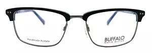 BUFFALO - BM507 BLK 54/18/145 - MATTE BLACK - NEW Authentic MEN EYEGLASSES Frame - Picture 1 of 2