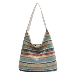 Lightweight Raffia Purse for Women Spacious Underarm Bag for Summer Adventures - Picture 1 of 8