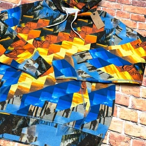 Rag & Bone Damon Beach Photo Colorful Graphic Print Cotton Hoodie Mens Size: S - Picture 1 of 7