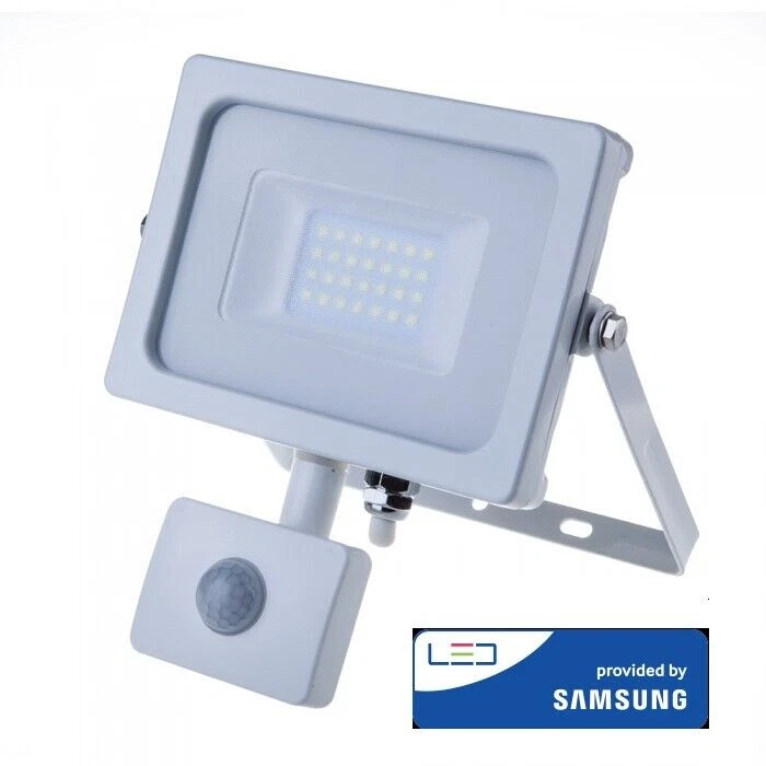 V-tac Proiettore con Sensore di movimento Chip Samsung 20w in alluminio colore B