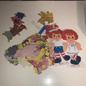 Konvolut Vintage Raggedy Ann und Andy Papierpuppen Set 1962? - Bild 1 von 3
