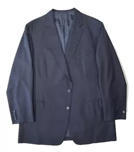 Vintage Norman of Savile Row Bespoke Navy Blue Sport Coat, Size 46 - Picture 1 of 6