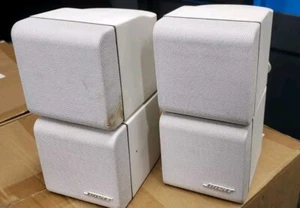 Pair of Bose Double Cube Speaker Acoustimass Lifestyle White / Perfect Working - Picture 1 of 8