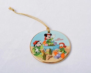 1993 Disney Christmas Ornament Groiler Collectables “Santa's Workshop” Mickey - Picture 1 of 4