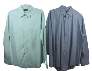 2 Mens shirts Banana Republic Stretch & Casuals Roundtree & Yorke Solid long S - Picture 1 of 18