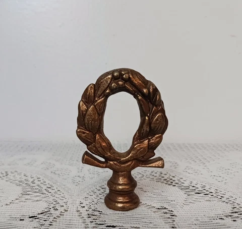 Large Vintage Brass Ornate Finial 3" Lamp or Chandelier Part Cover