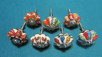 7 Gemelos - Mango de Mueble Porcelana Cajón Flor Ø 1.5 pulgadas Foto 1 de 4