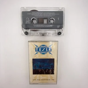 Tesla (Live Album Cassette Tape) Five Man Acoustical Jam VG+/EX CS21 - Picture 1 of 7