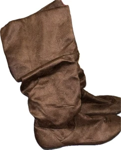 Fashion Bug Scrunch Brown Mid Calf Boots Women’s 8 Vintage - Picture 1 of 9