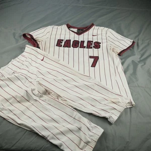 Eagles Softball Jersey Pants Set Mens Large NCAA Baseball Nike Pinstripe 2 Piece - Picture 1 of 23