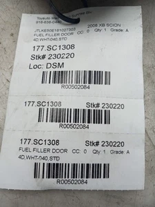 08 XB SCION STD FUEL FILLER DOOR WHT-040 - Bild 1 von 12
