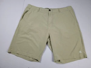 Dixxon Shorts Mens 42 Beige Solid Chino Hybrid Performance Stretch - Picture 1 of 9