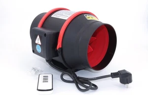 Rohrventilator YJ-150 150mm mit Fernbedienung Bad-Lüfter Abluftventilator 75W - Picture 1 of 6