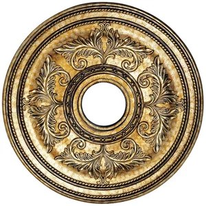 Pascola 22 1/2" Wide Vintage Gold Leaf Ceiling Medallion - Picture 1 of 1