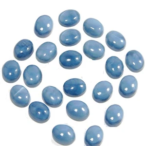 Cabochon ovale opale blu naturale da 5x7 mm a 20x25 mm pietra preziosa sfusa - Foto 1 di 2