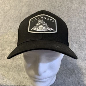 Fishworks Hat Black Yupoong Flexfit L-XL Baseball Cap - Picture 1 of 13