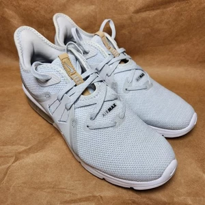 Nike AirMax Sequent 3 Running Shoes FitSole Size 7 Pure Platinum Light Gray Top - Picture 1 of 24
