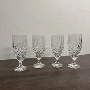 De colección SHANNON Lead Crystal Designs of Ireland 4 vasos de té helados 14 oz pesados - Imagen 1 de 8