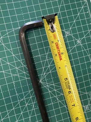 7/16" Allen Wrench Hex Key 7-7/8" Long 1-7/8" Wide New - Image 1 of 3