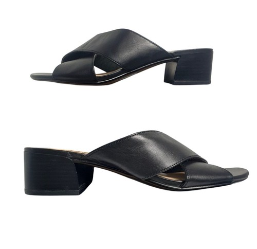 Sandali donna Clarks Caroleigh 10W neri punta aperta tacco erina eleganti comodi