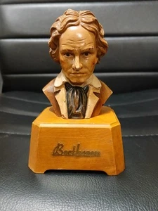 Vintage REUGE “Beethoven” Minuet MUSIC Box Bust Figure Plays Great - Picture 1 of 5