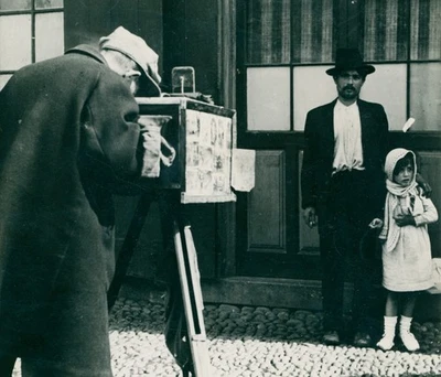Barcelona ein alter Tintype Fotograf bei Aufname Vintage HANS BITTNER  1936 -XXL - Bild 1 von 2