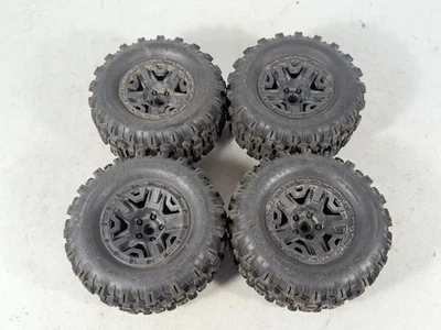 4x Traxxas BL-2s Stampede 4X4 Black Edition 2.8 Sledgehammer Tires & Wheels - Image 1 of 4
