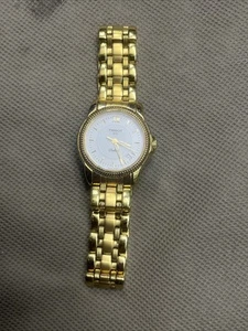 Tissot Ballade C227/327W Stainless Steel Goldtone Ladies Watch Serviced NEW BATT - Picture 1 of 17