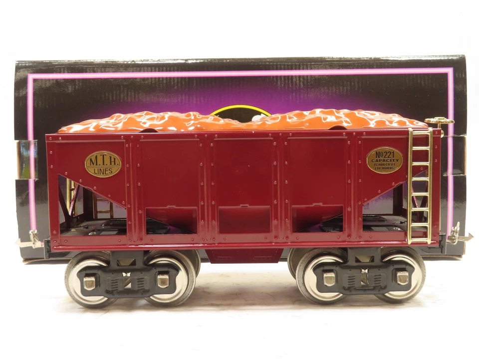 MTH 10-1130 Tinplate Traditions Lionel #221 Red Ore Car LN - Image 1 of 4