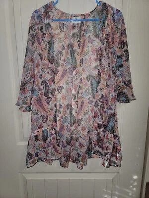 American Eagle Outfitters Floral Scarf jacket 3/4 sleeves large/x-large  - Image 1 of 4