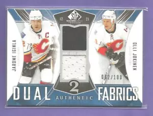 Jarome Iginla Olli Jokinen 2009-10 SP Game Used Dual Fabrics Jersey Flames #/100 - Picture 1 of 2
