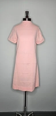 Vestido recto vintage a rayas horizontales rosa Dalton años 60 70 nuevo con etiquetas Foto 1 de 4