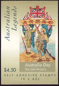 Folleto de Leyendas Australianas The Last Anzacs. Código de barras filatélico • PUBLICACIÓN GRATUITA • - Imagen 1 de 2