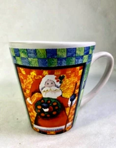 St. Nicholas  Holly Wreath Mug Christmas Holiday Mug Ceramic 12 oz - Picture 1 of 12