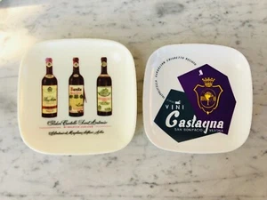 PAIR OF ASHTRAYS 60s ADVERTISING WINES ADVERTISING ASHTRAYS - Picture 1 of 2