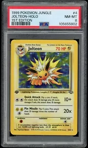 1999 Pokemon Jolteon Holo Jungle 1st Edition #4 4/64 PSA 8 - Picture 1 of 2