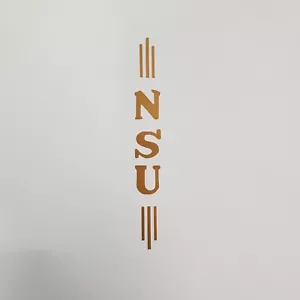 Aufkleber Set * 4x NSU * gold * Sticker * Logo * Oldtimer * Fahrrad * Abziehbild - Bild 1 von 3