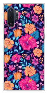 Coque en silicone imprimée compatible Samsung Galaxy Note 10 Plus Fleurs Exotiqu - Picture 1 of 3