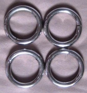Anillos tóricos de metal de 1 1/2" para correas bolsas cinturones artesanías tono plata 4 piezas - Imagen 1 de 4