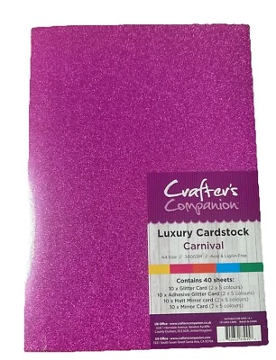 Crafter's Companion Luxury Cardstock 40 Sheets "Carnival" - Image 1 of 2