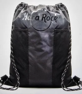 HARD ROCK CAFE LOGO NYLON MESH CINCH DRAWSTRING BAG NWT - Picture 1 of 4