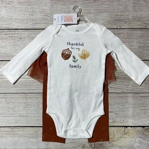 Conjunto de Acción de Gracias para niña de Carter talla 6 meses. ¡NUEVO CON ETIQUETAS! Body y leggings - Imagen 1 de 7