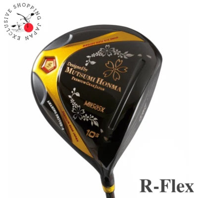MUTSUMI HONMA Golf Club MH505X 505cc Driver Wood Carbon Shaft Black R-Flex 46in - Image 1 of 4