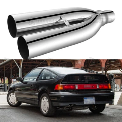 Punta de silenciador de escape de 2,5" de entrada de 3"" para Honda Civic del Sol Foto 1 de 4